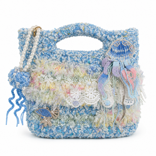 The Blue Fuzzy Bloom Bag main view