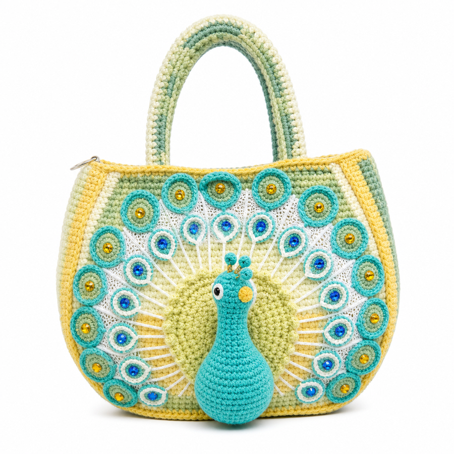 The Celadon Peacock Handbag