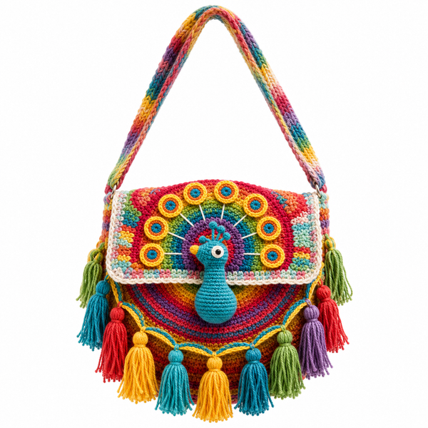 The Festival Peacock Tassel Bag