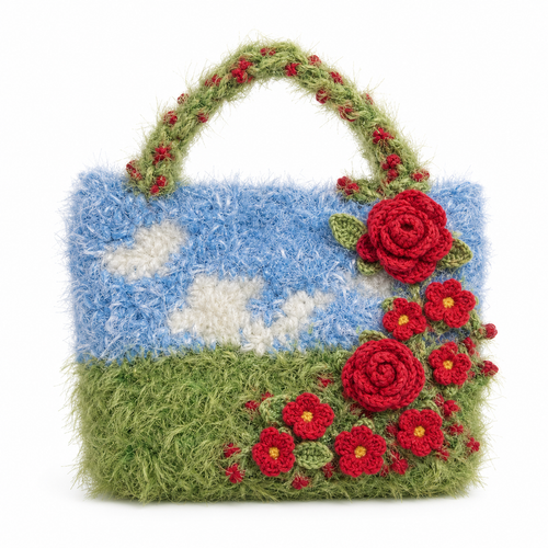 The Meadow Rose Fuzzy Bag main view