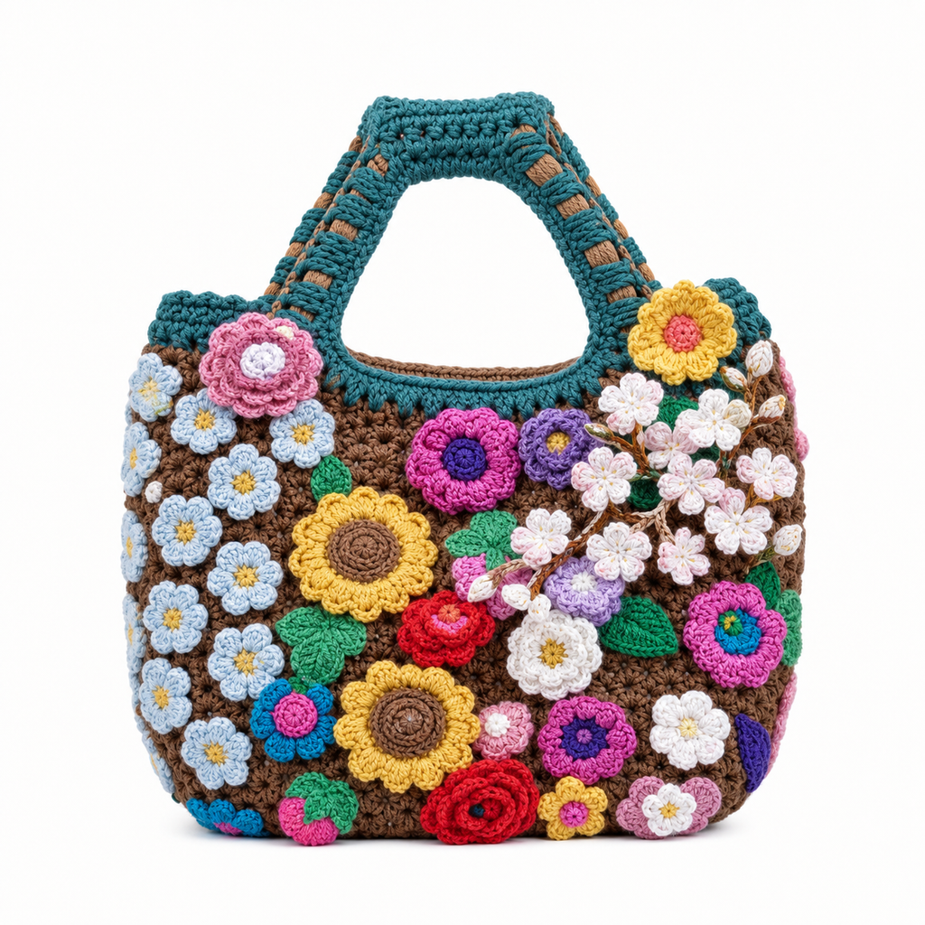The Midnight Garden Floral Tote main view