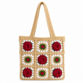The Natural Rose Grid Tote main view