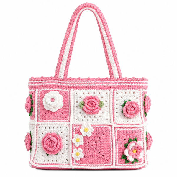 The Pink Rose Granny Tote
