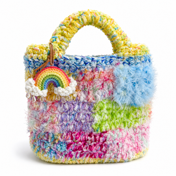The Rainbow Fuzzy Bucket Bag