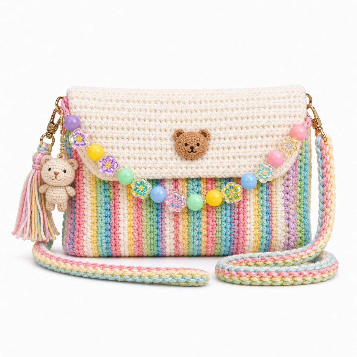 The Rainbow Teddy Crossbody main view