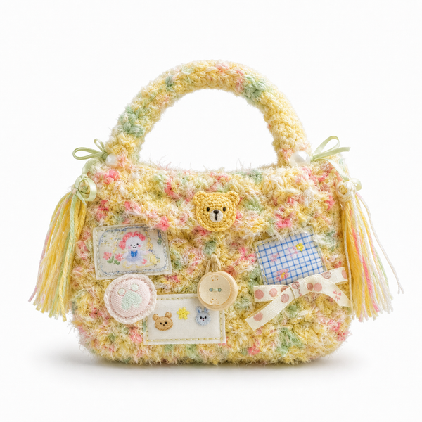 The Teddy Patchwork Fuzzy Bag