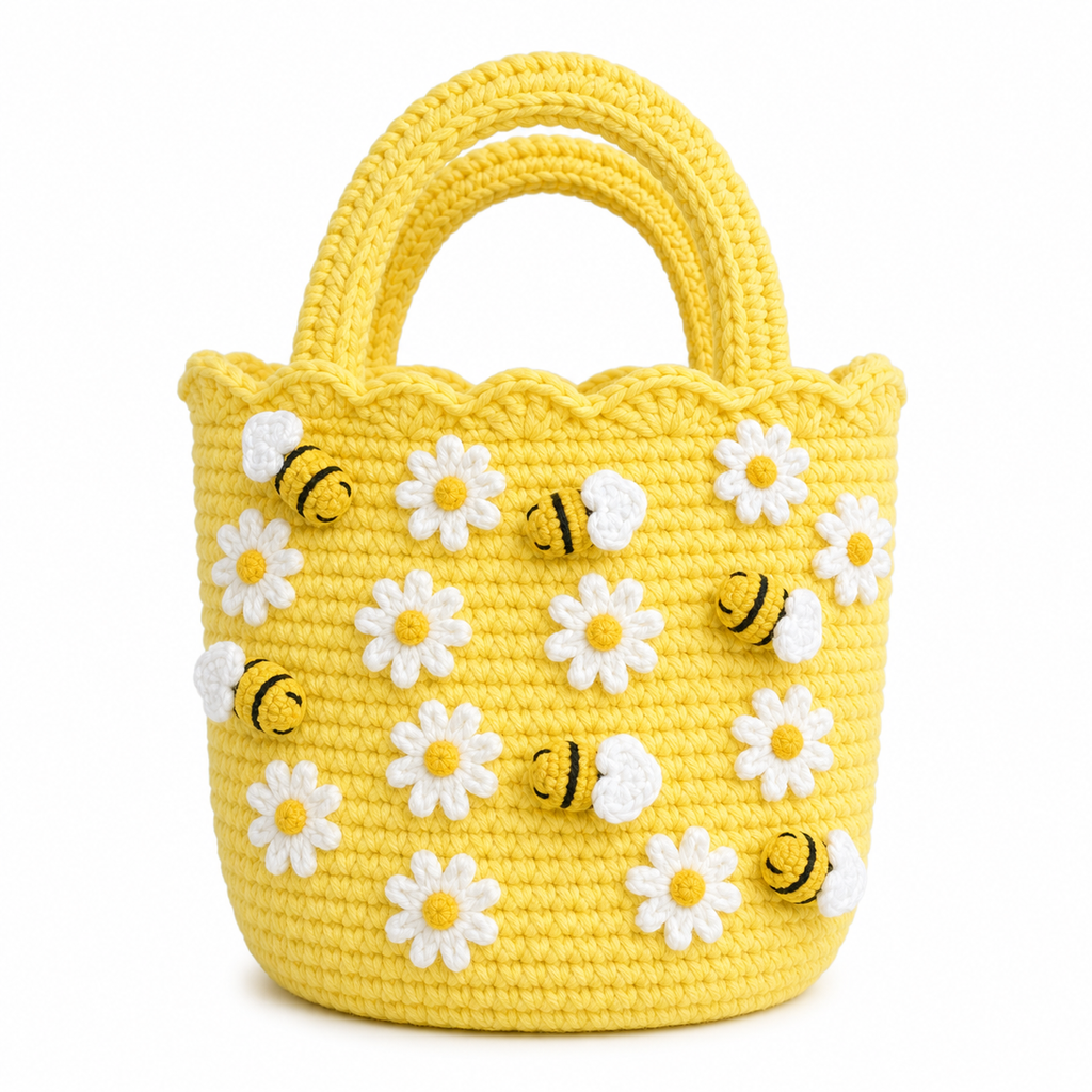 The Yellow Daisy Bucket Bag main view