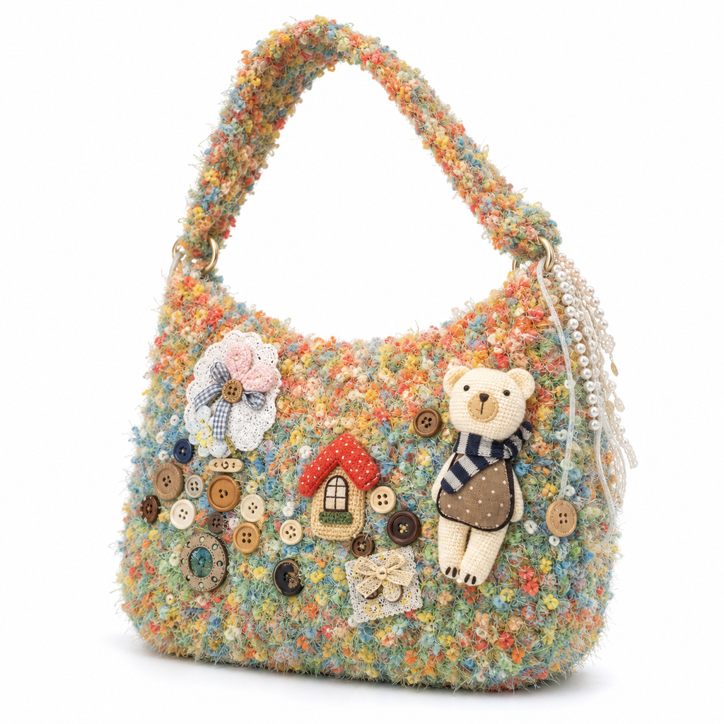 The Cottage Charm Hobo Bag detail view