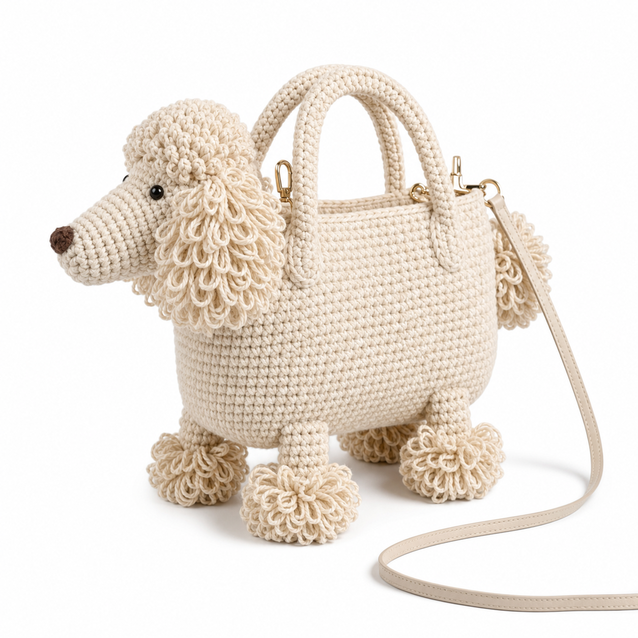 The Cream Poodle Bag detail view