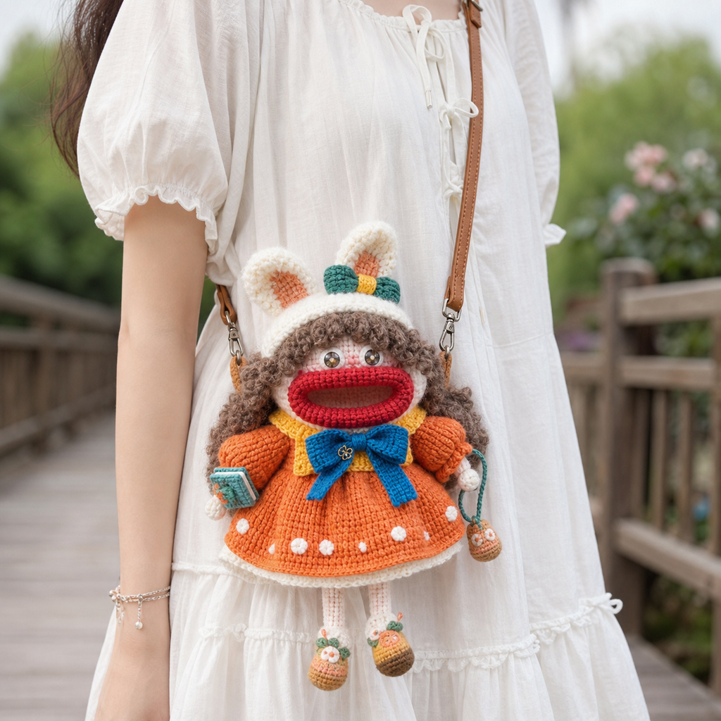 The Bunny Hood Doll Crossbody detail view