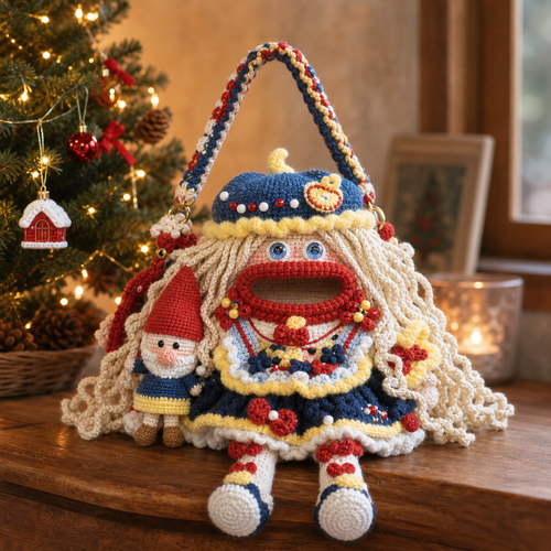 The Holiday Doll Crossbody detail view