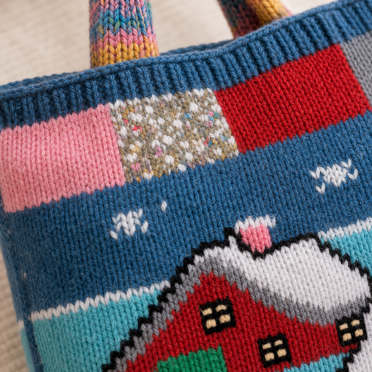 The Winter Village Tote detail view