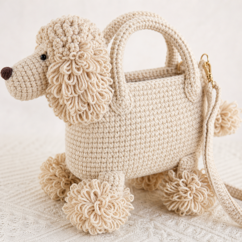 The Cream Poodle Bag detail view