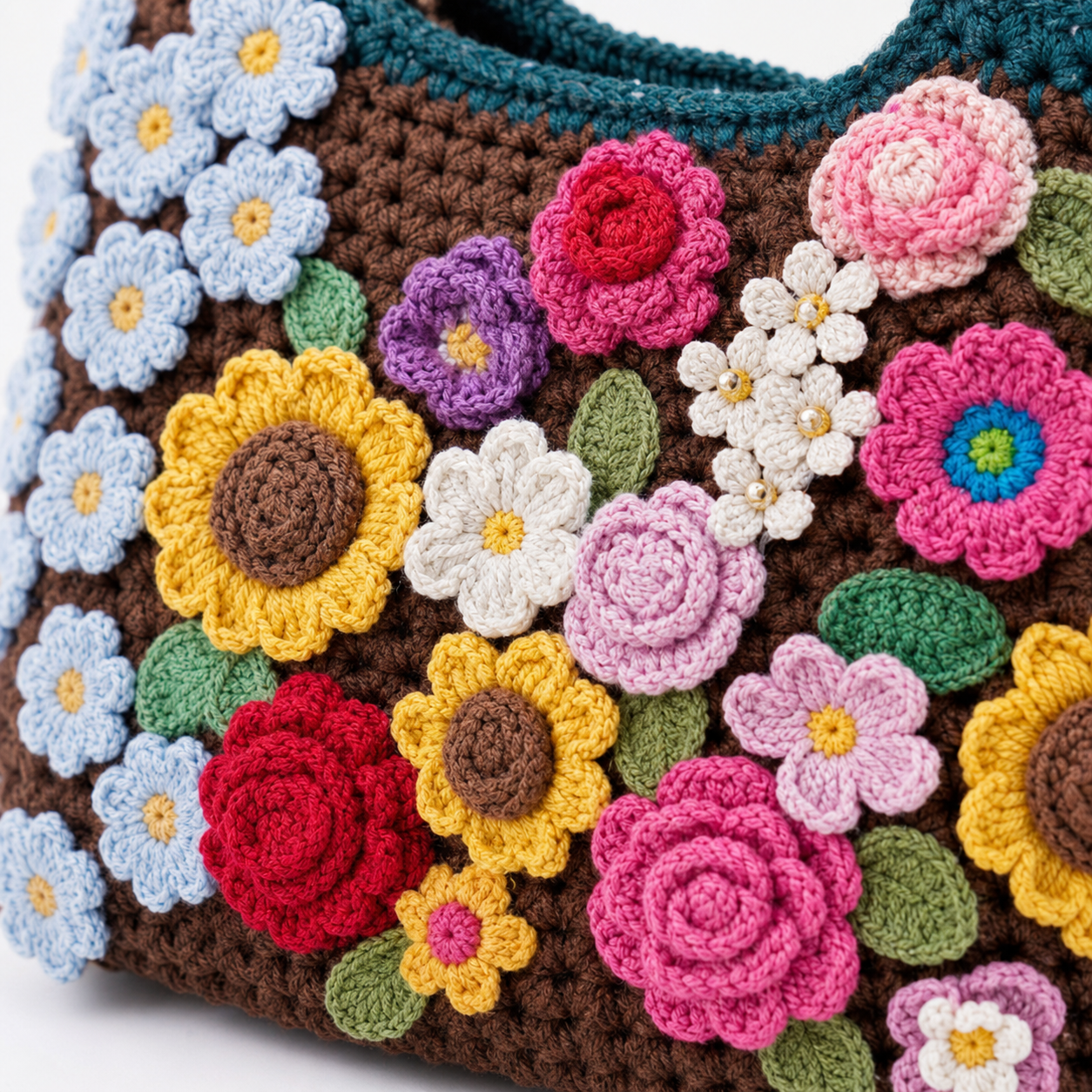 The Midnight Garden Floral Tote detail view